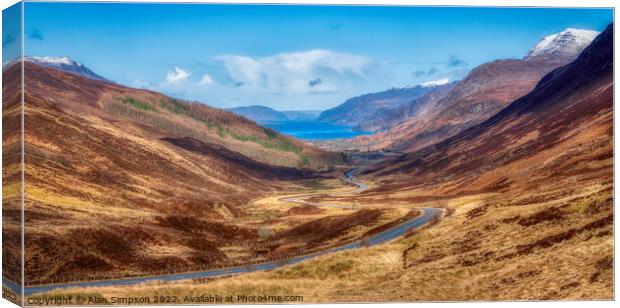 Loch Maree View Canvas Print by Alan Simpson