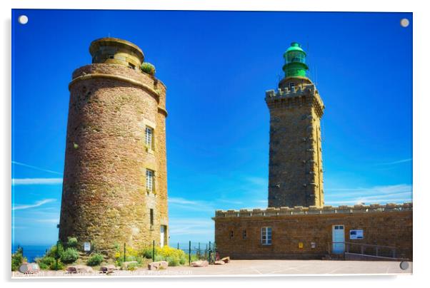Lighthouses of Cape Frehel - C1506-1567-GLA Acrylic by Jordi Carrio