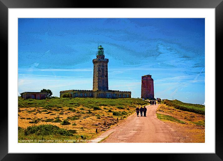 Lighthouses of Cap Frehel - C1506-1568-WAT Framed Mounted Print by Jordi Carrio