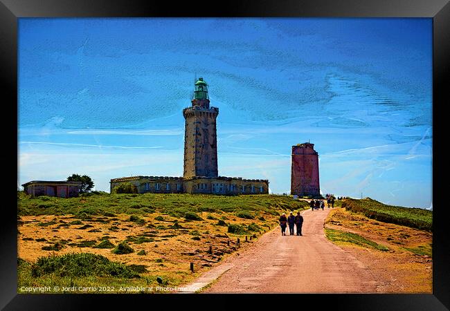 Lighthouses of Cap Frehel - C1506-1568-WAT Framed Print by Jordi Carrio