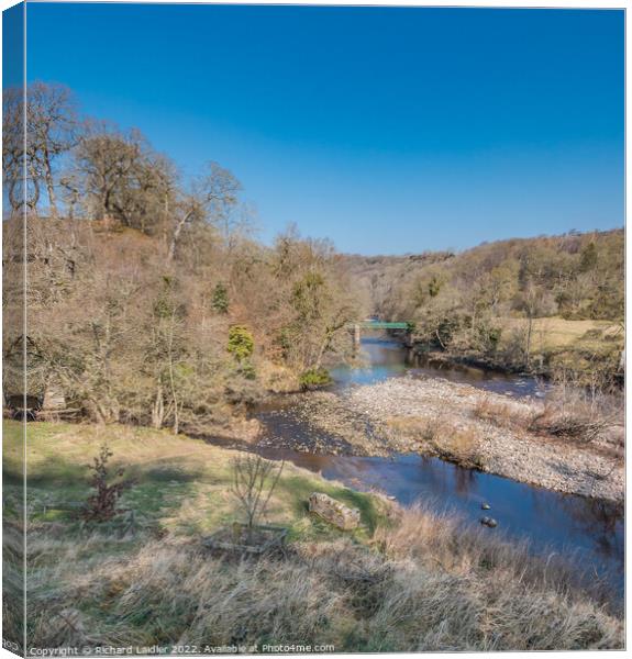 The Rivers Tees and Balder at Cotherstone in Early Spring Canvas Print by Richard Laidler