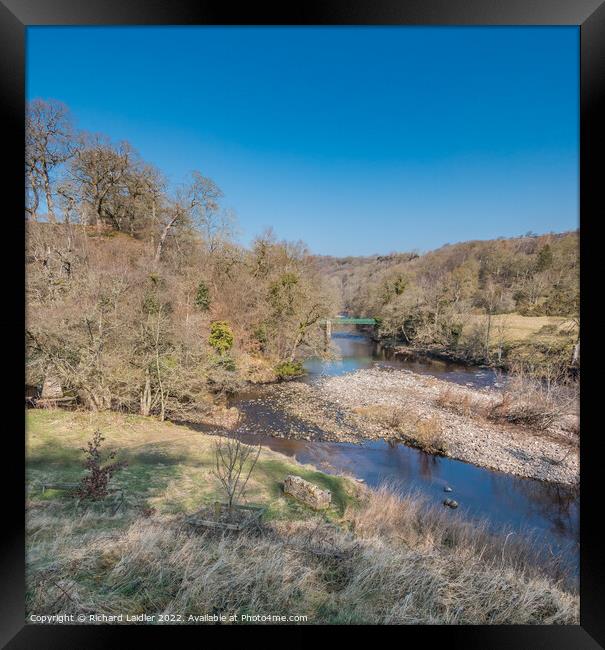 The Rivers Tees and Balder at Cotherstone in Early Spring Framed Print by Richard Laidler