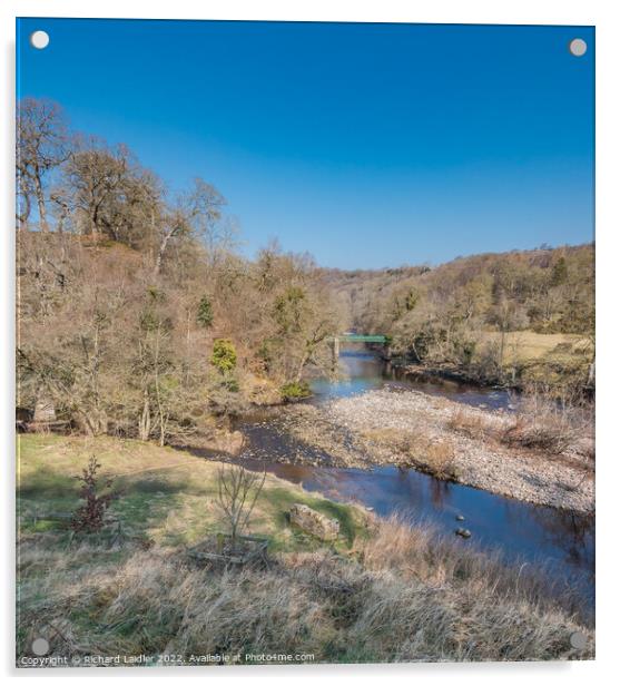 The Rivers Tees and Balder at Cotherstone in Early Spring Acrylic by Richard Laidler