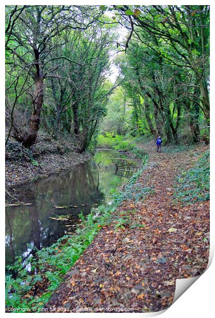 The abandoned Cromford Canal. Print by john hill