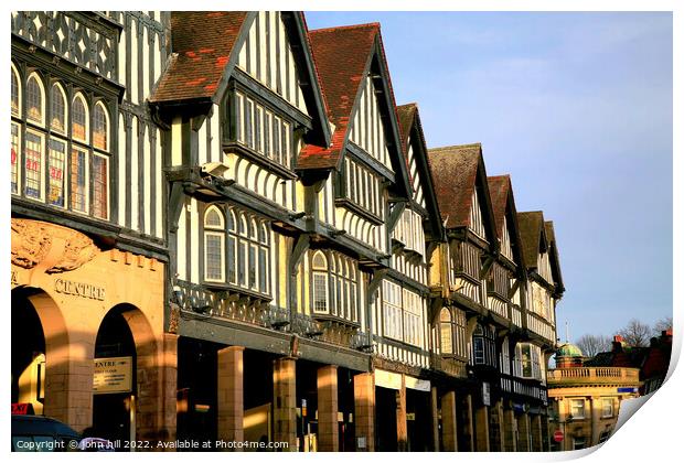Tudor Buildings at Chesterfield. Print by john hill