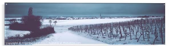 Franconian winter scenery Acrylic by Ingo Menhard