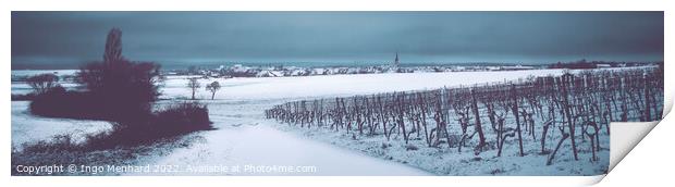 Franconian winter scenery Print by Ingo Menhard