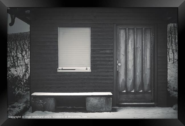 Snowy hut Framed Print by Ingo Menhard
