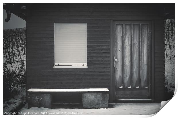 Snowy hut Print by Ingo Menhard