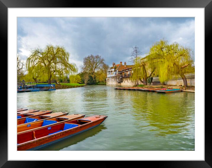 River Cam Cambridge Framed Mounted Print by Clive Eariss