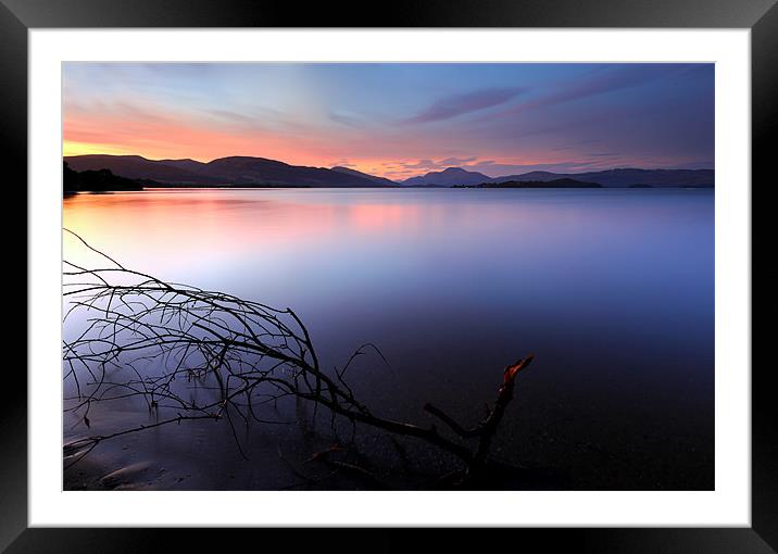 Loch Lomond Sunset Framed Mounted Print by Grant Glendinning