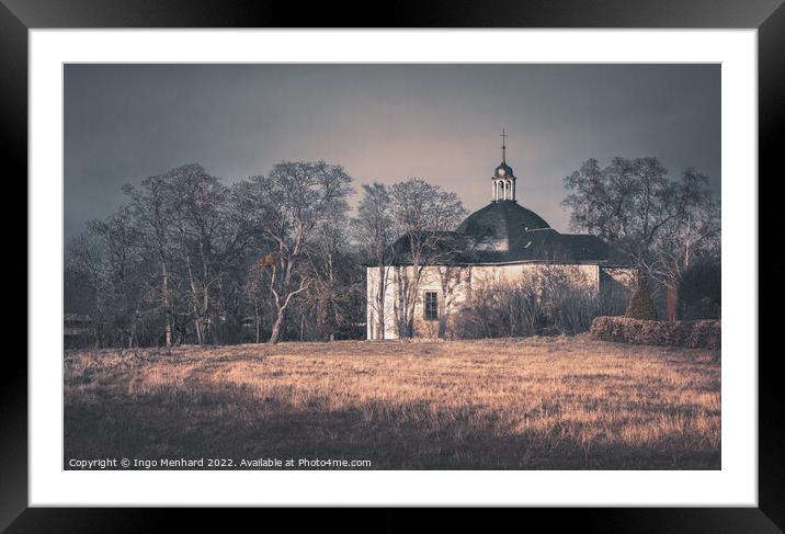 The cross chapel Framed Mounted Print by Ingo Menhard