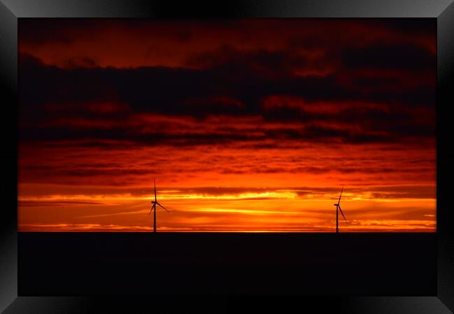 Windmill sunrise at Newbiggin-by-the-Sea  Framed Print by Richard Dixon