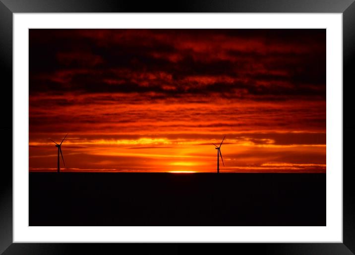 Windmill sunrise at Newbiggin-by-the-Sea  Framed Mounted Print by Richard Dixon