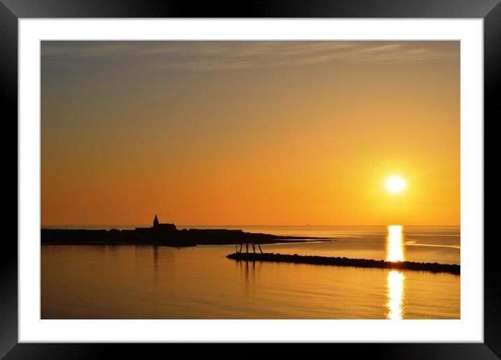 Newbiggin-by-the-Sea May sunrise Framed Mounted Print by Richard Dixon