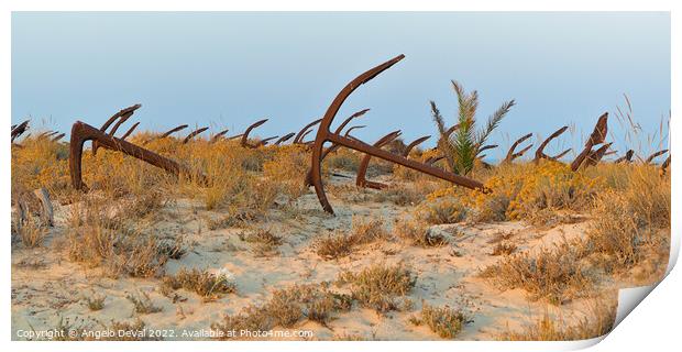 Anchors in Barril Beach Print by Angelo DeVal