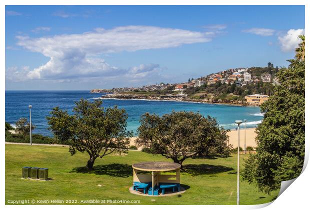 Dunningham Park overlooking Coogee Beach, Sydney, New South Wale Print by Kevin Hellon