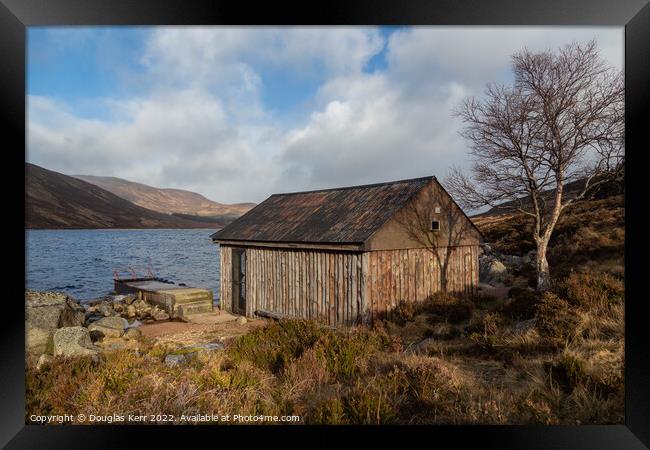 The Boathouse, Loch Muick Framed Print by Douglas Kerr