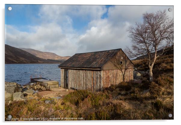 The Boathouse, Loch Muick Acrylic by Douglas Kerr