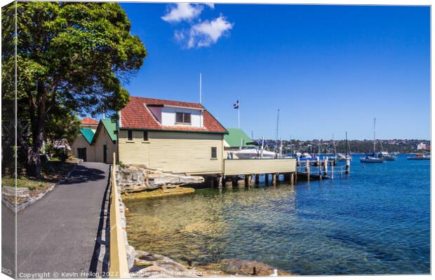 Manly yacht club and Cove, Sydney, New South Wales, NSW, Austral Canvas Print by Kevin Hellon