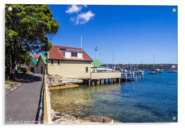 Manly yacht club and Cove, Sydney, New South Wales, NSW, Austral Acrylic by Kevin Hellon