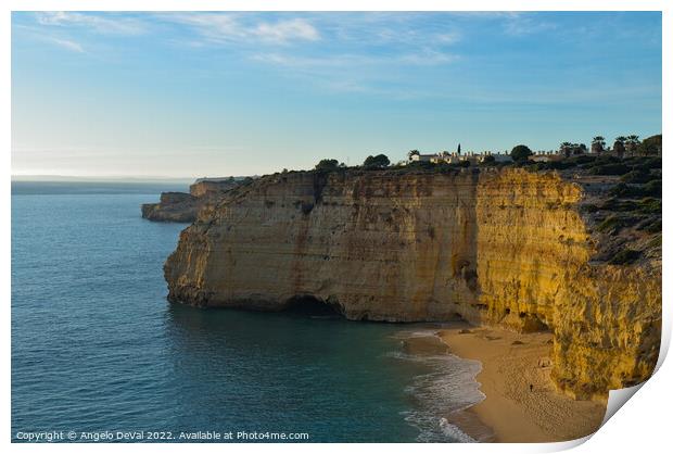 Centianes Beach and Golden Cliffs Print by Angelo DeVal