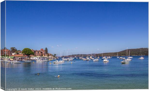 Boats in Manly Cove, Sydney, New South Wales, NSW, Australia Canvas Print by Kevin Hellon