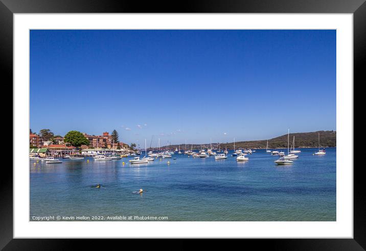 Boats in Manly Cove, Sydney, New South Wales, NSW, Australia Framed Mounted Print by Kevin Hellon
