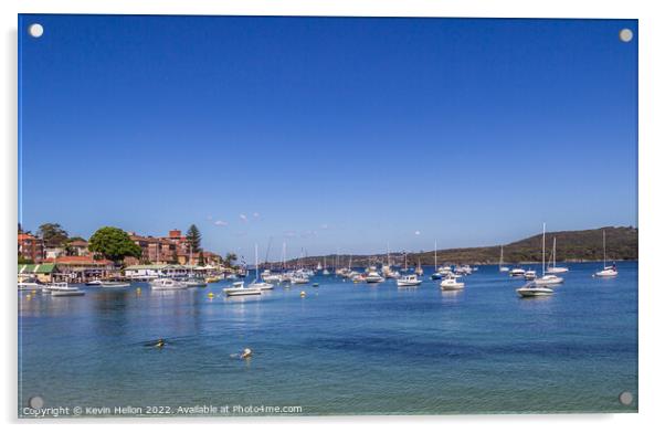 Boats in Manly Cove, Sydney, New South Wales, NSW, Australia Acrylic by Kevin Hellon