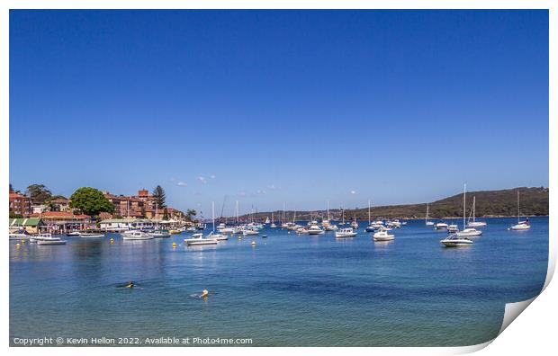 Boats in Manly Cove, Sydney, New South Wales, NSW, Australia Print by Kevin Hellon
