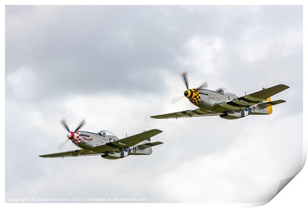 Mustang Formation. Print by Steve de Roeck