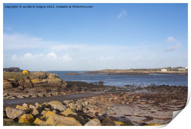 Coast in Porspoder Print by aurélie le moigne