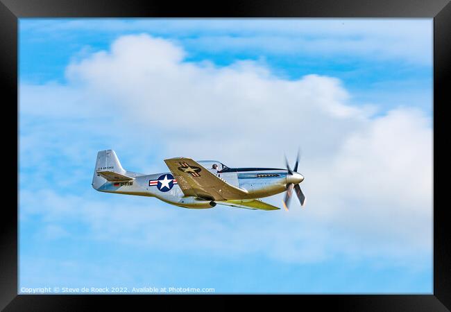North American P51D TF-871 Framed Print by Steve de Roeck