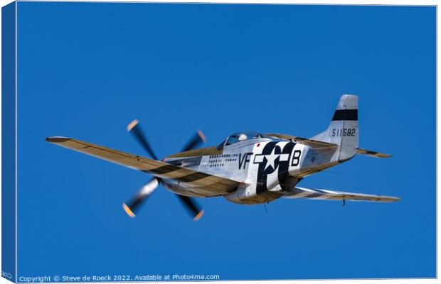 North American P51D Spam Can Canvas Print by Steve de Roeck