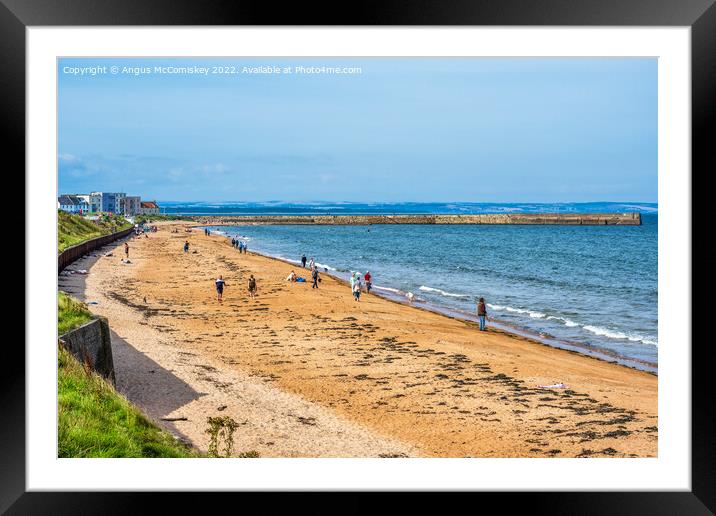 East Sands beach at St Andrews in Fife, Scotland Framed Mounted Print by Angus McComiskey