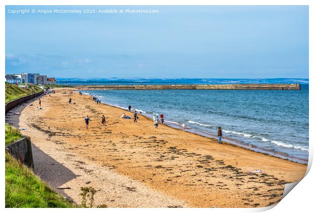 East Sands beach at St Andrews in Fife, Scotland Print by Angus McComiskey