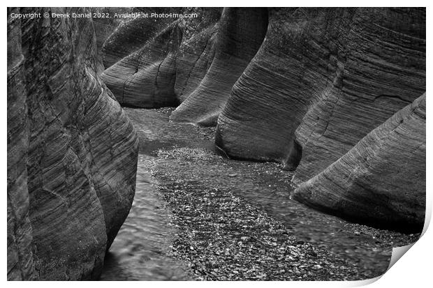 Willis Creek Slot Canyon (mono) Print by Derek Daniel