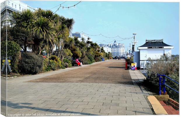 Upper promenade at Eastbourne, Sussex, UK. Canvas Print by john hill