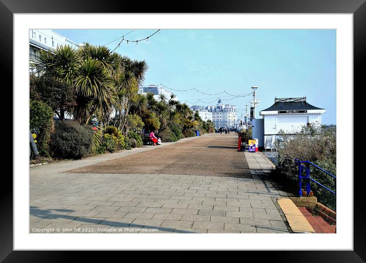 Upper promenade at Eastbourne, Sussex, UK. Framed Mounted Print by john hill