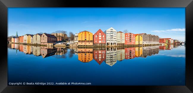 Trondheim reflections Framed Print by Beata Aldridge