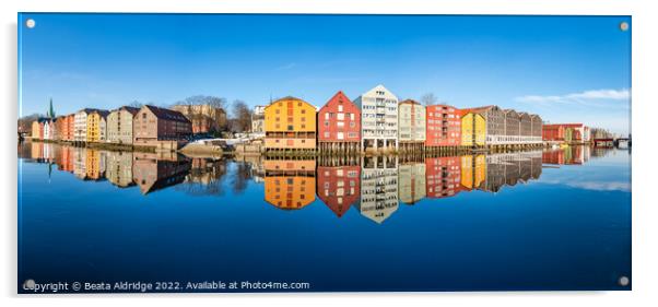 Trondheim reflections Acrylic by Beata Aldridge