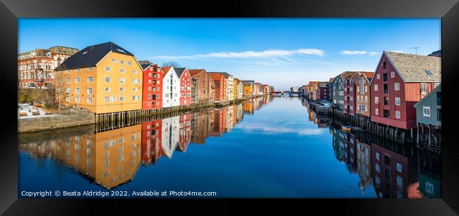 Trondheim reflections Framed Print by Beata Aldridge