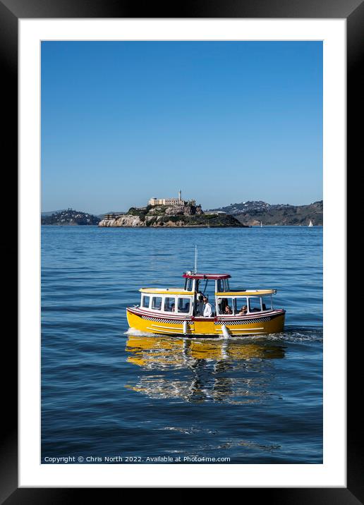 Water taxi at San Francisco pier 49. Framed Mounted Print by Chris North