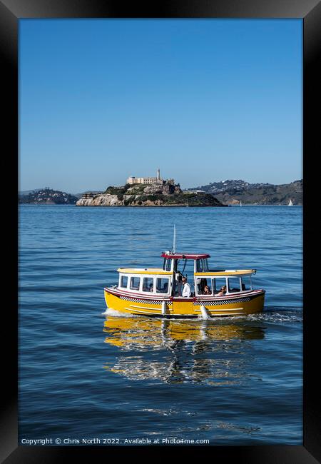 Water taxi at San Francisco pier 49. Framed Print by Chris North