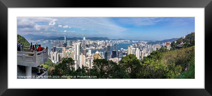 Victoria Peak and Hong Kong Framed Mounted Print by Chris North