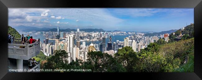 Victoria Peak and Hong Kong Framed Print by Chris North