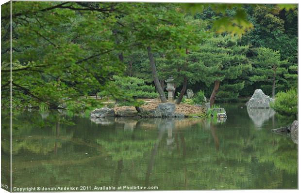 Kyoko-chi mirror pond Kyoto Canvas Print by Jonah Anderson Photography