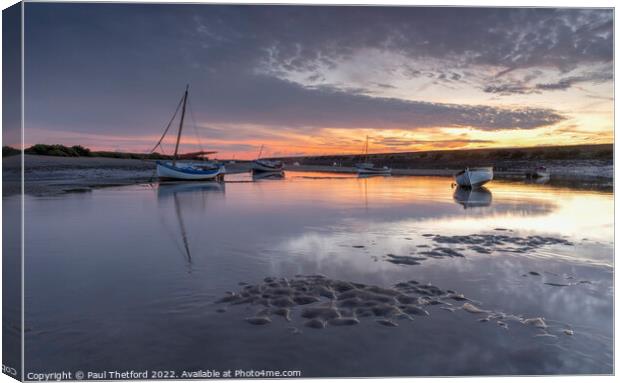 Sunrise at low tide Canvas Print by Paul Thetford