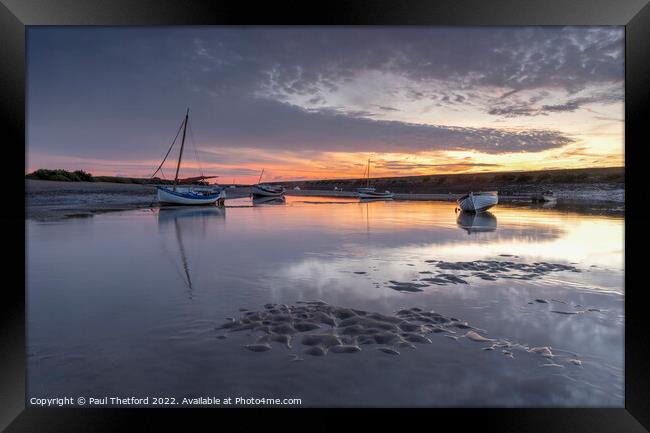 Sunrise at low tide Framed Print by Paul Thetford