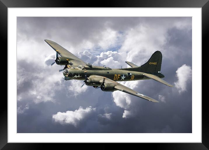 B-17 Flying Fortress Framed Mounted Print by J Biggadike